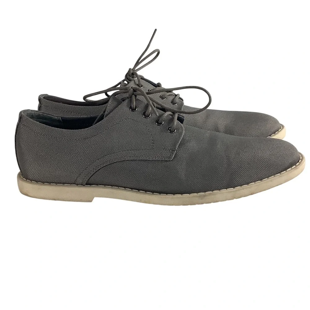 Calvin Klein Frasier Grey Textile Derby‎ Oxford Shoes Mens 10 34F9202